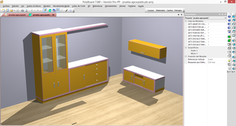 Datos del despiecxe de un mueble en Polyboard