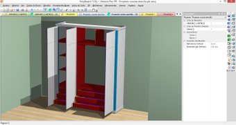 Vista render de armario en Polyboard